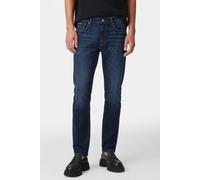 Slim-fit-Jeans CALVIN KLEIN, Damen, Gr. 34, Länge 32, schwarz casper, Denim/Jeans, Obermaterial: 98% Baumwolle, 2% Elasthan, slim fit lang, Jeans Slim-fit-Jeans, used washed, Slim Straight Fit, Logopa
