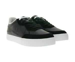 Calvin Klein Sneaker modische Echtleder-Schuhe mit Logo auf den Außenseiten elegante Turn-Schuhe YM0YM01153 0GM Schwarz 40