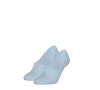 Calvin Klein 2P Shiny Logo Mid Cut Footie Socks Hellblau Gr 35/38 Damen