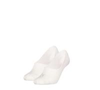 Calvin Klein Legwear Calvin Klein 2P Shiny Logo Mid Cut Footie Socks Weiß Gr 39/42 Damen