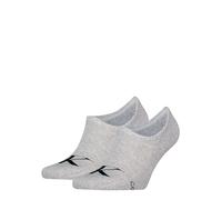 Calvin Klein Legwear Calvin Klein 2P Monogram High Cut Footie Socks Grau Gr 43/46 Herren