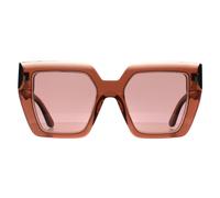 Calvin Klein Square Womens Transparent Dunkelbraun Burgund CK23502S Einheitsgröße