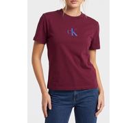 Calvin Klein Ss Classic Foil Tee Berry Glaze Größe: XS | Hemden Outlet | Damen