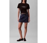 Calvin Klein SS Classic CK NYC Logo Tee Lv047f810g Grafik-T-Shirts, Schwarz (Schwarz), S Damen
