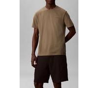 Calvin Klein Herren T-Shirt Kurzarm Micro Logo mit Rundhalsausschnitt, Grün (Dusty Olive), L