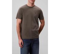 T-Shirt CALVIN KLEIN JEANS "SS SMOOTH CTTN SOLID CREWNK TEE", Herren, Gr. S, braun (morel), Single Jersey, Obermaterial: 100% Baumwolle, Basic, normal hüftlang, Rundhals, Kurzarm abgesteppt, Shirts, m