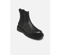 Chelseaboots CALVIN KLEIN JEANS "COMBAT ESS CHELSEA BOOT LTH", Herren, Gr. 45, schwarz, Elastischer Einsatz, Leder, unifarben, Schuhe Chelseaboots, Klassik-Stiefelette, Schlupfboots mit Stretcheinsätz