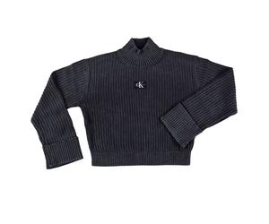 Calvin Klein Strickpullover mit Label-Patch black Damen XL