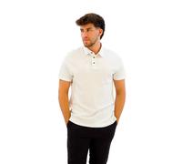 CK Calvin Klein Relaxed Fit Poloshirt mit Logo-Stitching Modell 'SUPIMA' in Weiss, Größe S
