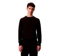 Strickpullover CALVIN KLEIN "LS SUPIMA COTTON CREW 14GG", Herren, Gr. M, schwarz, Strick, Obermaterial: 100% Baumwolle, regular fit normal, Rundhals, eingesetzt Rippstrickbündchen, Pullover Strickpull