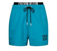 Calvin Klein Swimshort Medium Double WB Herren Badehose Clear Turquoise - Blau / S