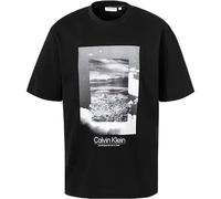 Calvin Klein T-Shirt Herren Regular Fit Kurzarm Rundhals Baumwolle schwarz, M