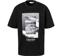 Calvin Klein T-Shirt Herren Regular Fit Kurzarm Rundhals Baumwolle schwarz, S