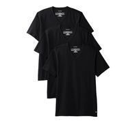 Calvin Klein Herren 3er Pack T-Shirts Kurzarm mit V-Ausschnitt, Schwarz (Black, Black, Black), L