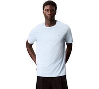 Calvin Klein Jeans T-Shirt mit geripptem Rundhalsausschnitt in Hellblau, Größe S