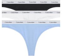 Calvin Klein Tanga für Damen, Blau (Schwarz/Weiß/Gefrorener Fjord), XS