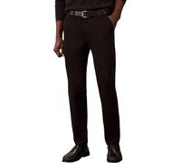 Chinohose CALVIN KLEIN JEANS "TAPERED COMFORT COTTON CHINO", Herren, Gr. 34, Länge 32, schwarz, Web, Obermaterial: 97% Baumwolle, 3% Elasthan, unifarben, gerade, unten schmal lang, Hosen Chinohose, Re