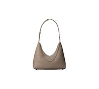 Schultertasche CALVIN KLEIN "EMBLEM HW PEBBLE SHOULDER BAG", Damen, Gr. B/H/T: 34cm x 29cm x 12cm, desert taupe, Lederimitat, Taschen Schultertasche, Schultertasche, Umhängetasche, Hobo Bag mit Logosc