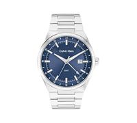 Calvin Klein Uhr mit DREI-Zeiger-Quarzwerk und Kalender für Herren Kollektion DISTINGUISH mit Silbernes Edelstahlarmband - 25200488
