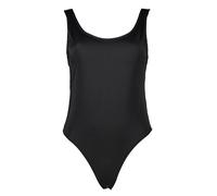 Calvin Klein Damen Badeanzug Scoop Back One Piece mit Logoträgern, Schwarz (Pvh Black), L