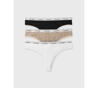 Brasilslip, Damen, Gr. S (36), 3 Stk., schwarz, classic weiß, animal mirror, Jersey, Obermaterial: 90% Baumwolle, 10% Elasthan, CALVIN KLEIN UNDERWEAR, unifarben, körpernah, Unterhosen, Körpernahe Pas