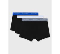 Calvin Klein Herren Boxershorts, 3er Pack - Relaxed Trunk, Icon Stretch, Logobund Schwarz/Grau/Blau L