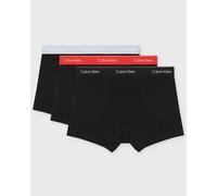 Calvin Klein Herren Boxershorts, 3er Pack - Relaxed Trunk, Icon Stretch, Logobund Schwarz/Grau/Rot XL
