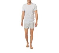 Calvin Klein Underwear T-Shirt + Shorts Herren Rundhals Baumwolle blau gemustert, 7 (XL)