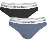 Calvin Klein Icon Cotton Modal Damen Tanga lavendelblau/schwarz (2er-Pack) - S