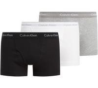 Trunk "TRUNK 3PK", Damen, Gr. XXL (56), schwarz-weiß (schwarz, grau heather, weiß), Jersey, Obermaterial: 100% Baumwolle, CALVIN KLEIN UNDERWEAR, unifarben, körpernah, Unterhosen, mit Logo-Elastikbund
