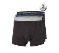 Trunk CALVIN KLEIN UNDERWEAR "TRUNK 3PK" Gr. S (48), b, schwarz, gr heath, navy stone wbs Herren Unterhosen (97970954-S) b, schwarz, gr heath, navy stone wbs