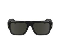 Calvin Klein Unisex CK24501S Sunglasses, 341 Khaki Havana, 56