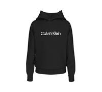 Kapuzensweatshirt CALVIN KLEIN JEANS "Inst. Logo Reg. Terry Hoodie", Jungen, Gr. 16 (176), schwarz (ck schwarz), Sweatware, Obermaterial: 100% Baumwolle, unifarben, casual, regular fit, Langarm, Sweat