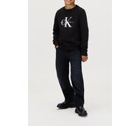 Calvin Klein Kinder Unisex Sweatshirt Monogram Terry mit Rundhalsausschnitt, Schwarz (Ck Black), 14 Jahre