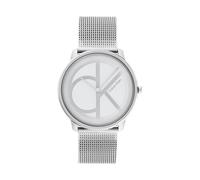 Quarzuhr CALVIN KLEIN "Iconic Mesh 40 mm, 25200027" Armbanduhren silberfarben Herren Quarzuhren (37215511-0)