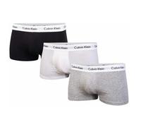 Calvin Klein Herren 3er Pack Boxershorts Low Rise Trunks Unterwäsche, Mehrfarbig (Black/White/Grey Heather), XL