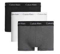 Calvin Klein Unterwäsche Boxershorts Low Rise Trunk (Baumwolle) mehrfarbig Stripes weiss/schwarz Herren - 3 Stück, Größe XL