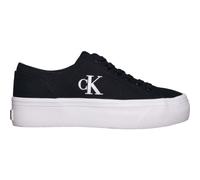 Calvin Klein Plateausneaker VULC FLATFORM LOW Damen Schnürschuh Textil schwarz-weiß Gr. 41