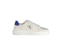 Calvin Klein Weiße Leder Herren Sneaker EU44/US11 Weiß