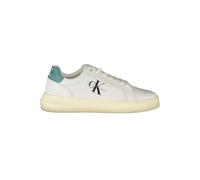 Calvin Klein weiße Leder-Herrensneaker EU45/US12 Weiß