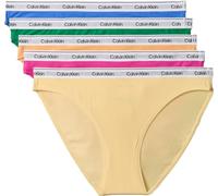 Calvin Klein Women Bikini 5PK Yellow (Mardi Gras Green/Relay Gold/GOLDEN) M