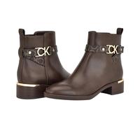 Calvin Klein Women's Dhara Ankle Boot, Dark Brown Logo 200, 38 EU