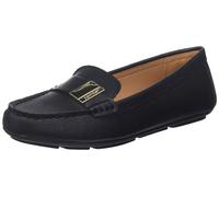 Calvin Klein Women's Lisa Loafer Flat, Schwarzes Leder 001, 5.5