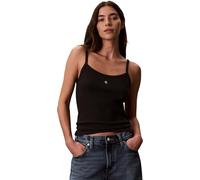 Calvin Klein Women's Sl 2X2 Baby Rib Strap Tank LV047G208G Tank Top, Black (Black), XXL