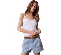 Calvin Klein Women's Sl 2X2 Baby Rib Strap Tank LV047G208G Tank Top, White (Bright White), S