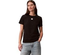 Calvin Klein Women's Ss Woven Label Classic Fit Tee LV047F227G Tees, Black, M