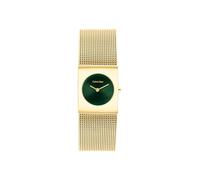 Calvin Klein Zwei-Zeiger-Quarzwerk-Uhr für Damen Kollektion CK Pulse mit Goldfarben Edelstahl-Mesh-Gliederarmband - 25100136
