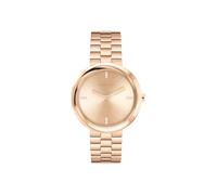 Calvin Klein Zwei-Zeiger-Quarzwerk-Uhr für Damen Kollektion Twisted Bezel mit Roségoldfarbenes Edelstahlarmband - 25100095