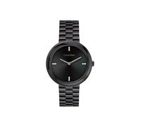 Calvin Klein Zwei-Zeiger-Quarzwerk-Uhr für Damen Kollektion Twisted Bezel mit Schwarzes Edelstahlarmband - 25100096