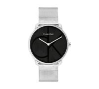 Quarzuhr CALVIN KLEIN "CK ICONIC 40 mm", silber (silberfarben), Armbanduhren, Damen, Quarzuhr, Armbanduhr, Damenuhr, Herrenuhr, Edelstahlarmband, analog (43895703-0) silberfarben